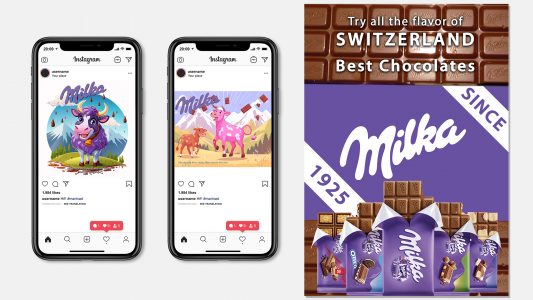 Milka Social Media Campaign & Poster Design